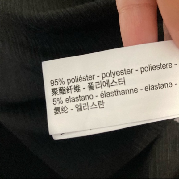 Zara Black & White V Neck Long Sleeve Top - Picture 3 of 4